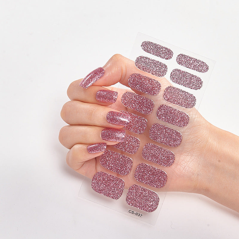 Autocolantes de Unhas de Cor Sólida 16 Pequenos Autocolantes Autocolantes de Unhas Simples