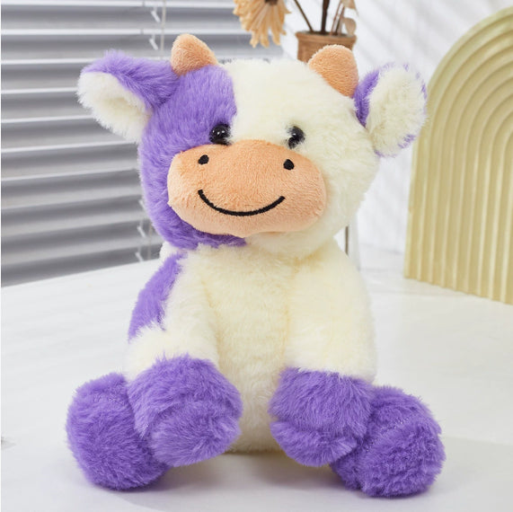 Brinquedo Peluche de Vaca Sentada Fofinha Boneco de Peluche de Vaca Venda por Grosso Mascote do Ano do Boi