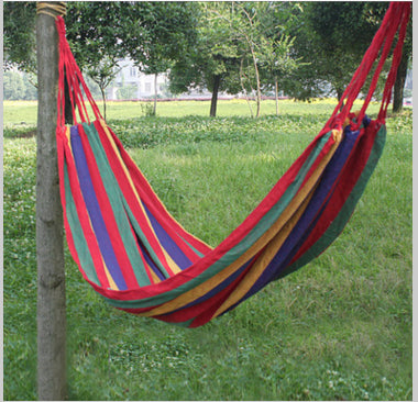 Outdoor Camping And Leisure Room Double Person Singleadult Swing Swing Hammock Canvas Thickening And Widening Children Hammock Toys.