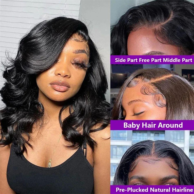 Women's Solid Color Transparent Lace Forehead Wig