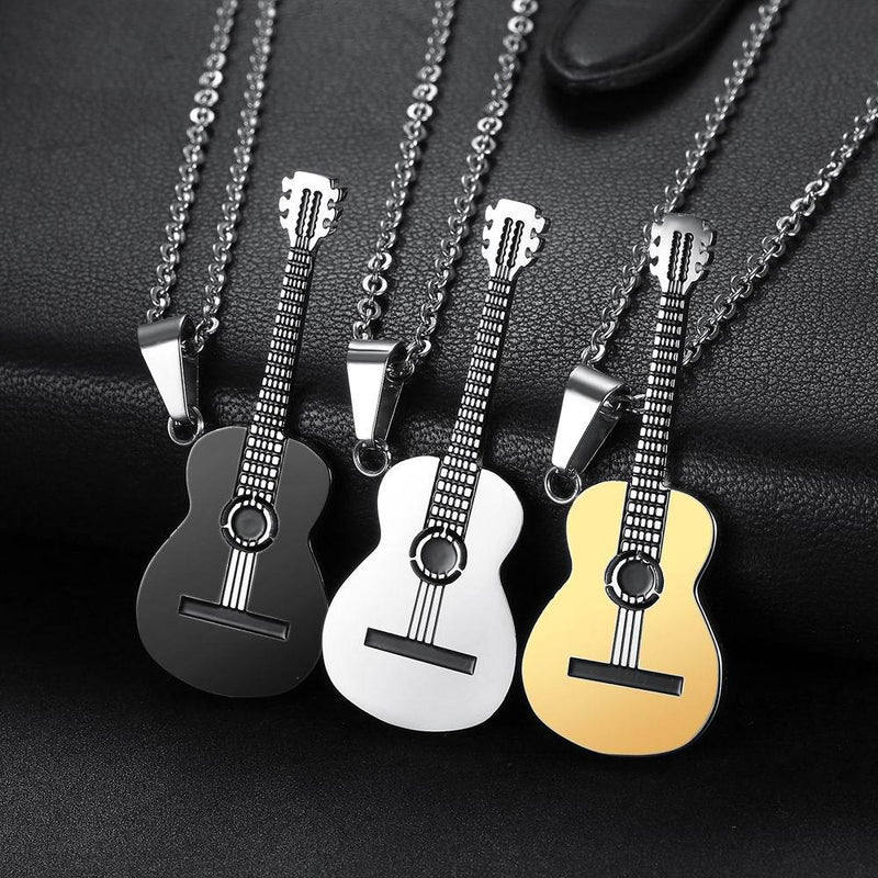 Music guitar pendant necklace