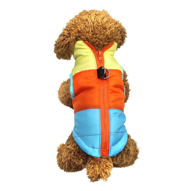 Pet clothing autumn and winter pet puppy jacket vest traction buckle