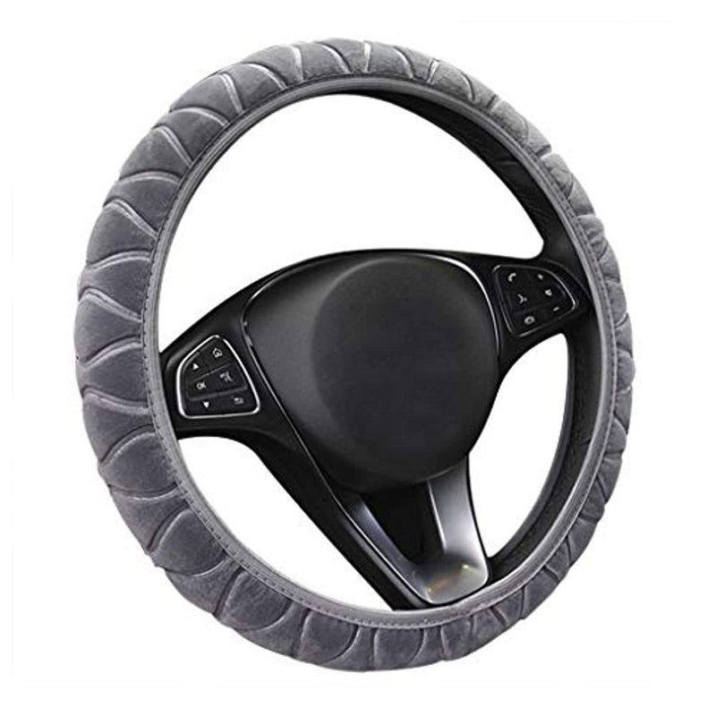 Winter Short Plush Warmth Steering Wheel Non Slip Cover