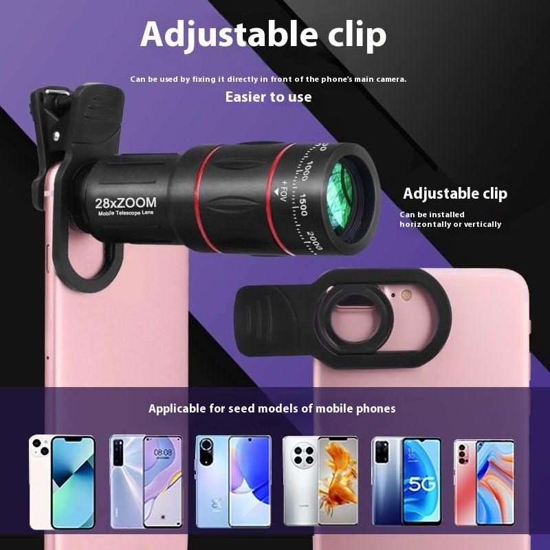 Mobile Phone Long-focus Telephoto Lens Bracket Set