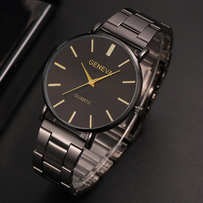 Ultra-thin Men's And Women's Steel Belt Quartz Watch Student Outdoor Casual Sports