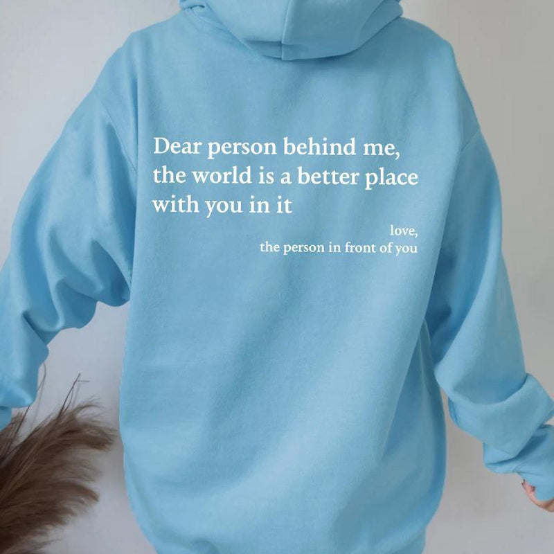 Women's Brushed Hoody Plain Letters