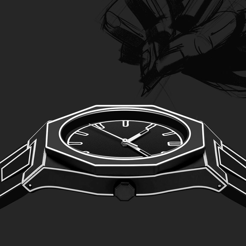 Men's Quartz Silicone Dial Waterproof Watch