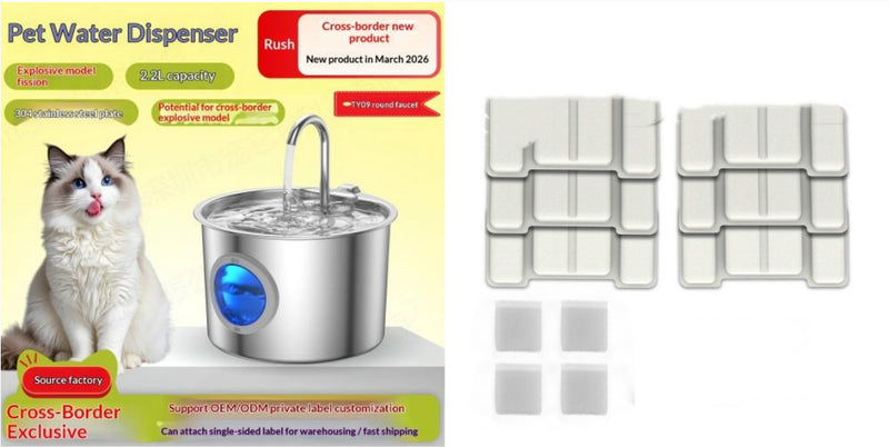 Pet Water Fountain Stainless Steel Water Dispenser
