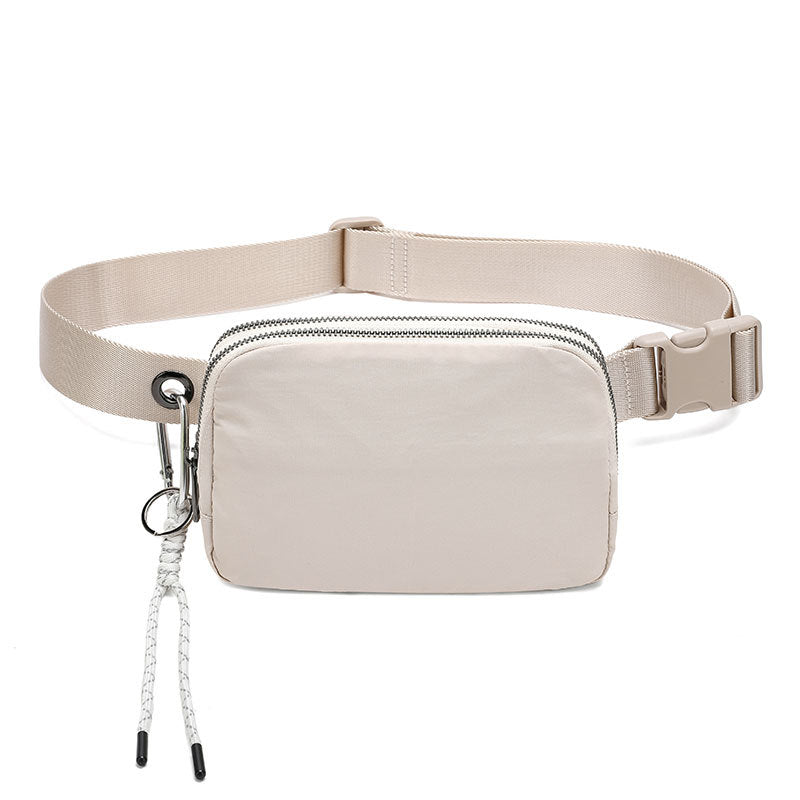 Bolsa de cintura impermeável em nylon de camada dupla para desporto e lazer