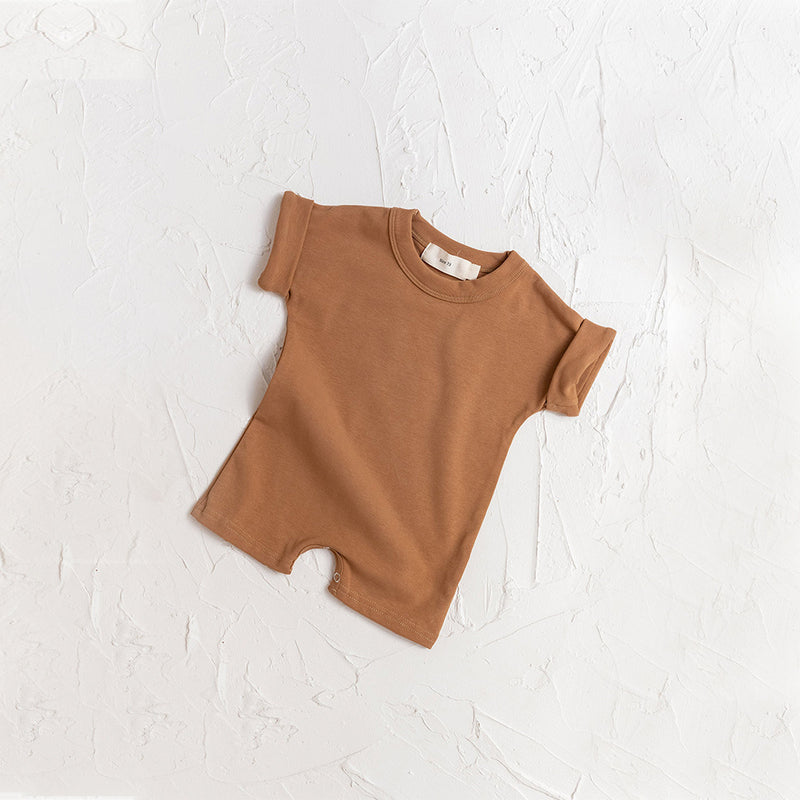 Short Sleeves For Baby And Infants Shorts Set Pure Color Soft Sports T-shirts Two-piece Set
