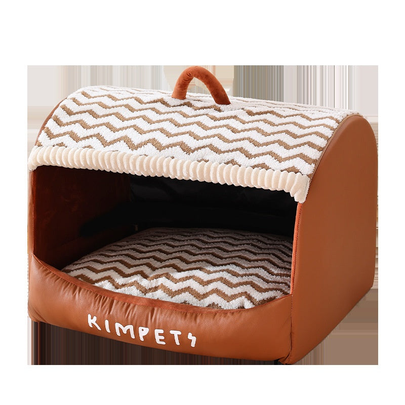 Houndstooth Drawer Nest Semi-enclosed Kennel
