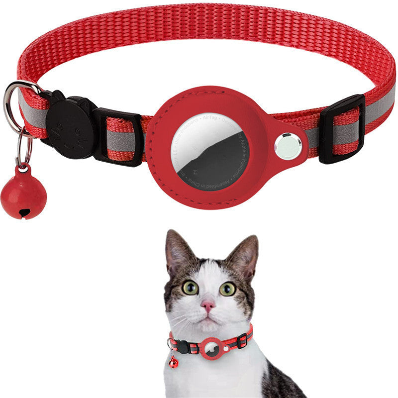 Reflektierendes, wasserdichtes Halsband-Etui für AirTag, AirTag-Schutzhülle, Nylon-Halsband für Katzen, Hunde, Kätzchen und Welpen