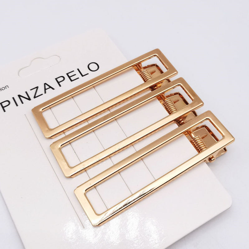 Hair Card Alloy Hollow Duckbill Square Clip