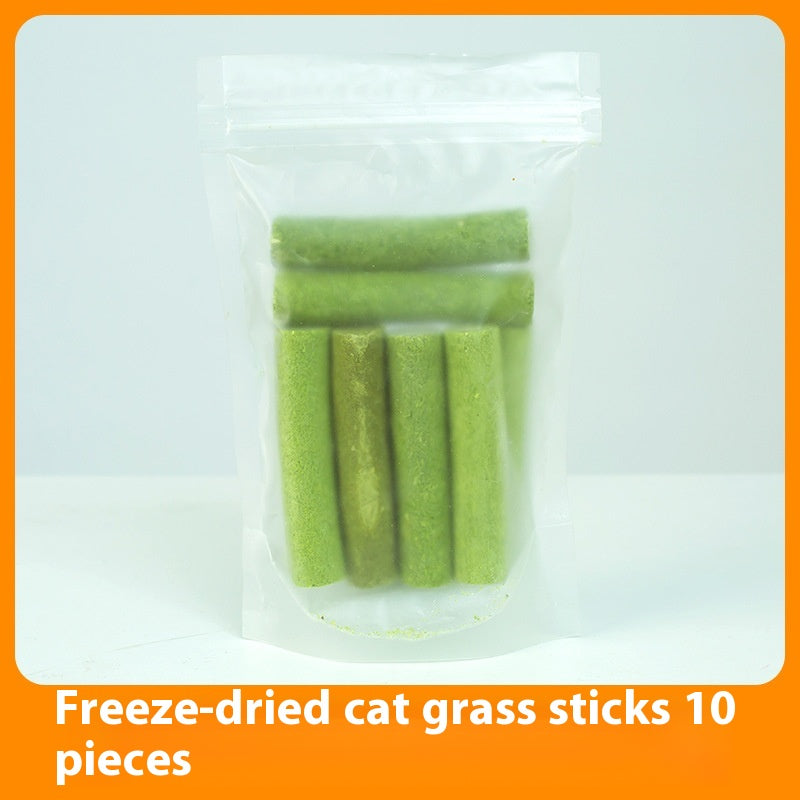 Stick de Frango com Erva-Gateira Liofilizado, Removedor de Bolas de Pelo e Stick de Mastigação para Gatos
