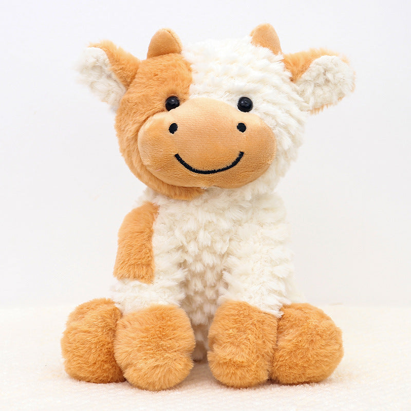 Brinquedo Peluche de Vaca Sentada Fofinha Boneco de Peluche de Vaca Venda por Grosso Mascote do Ano do Boi