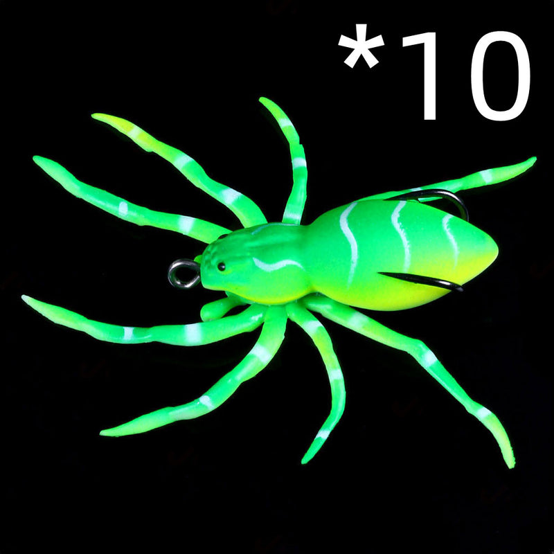 Neuer künstlicher Angelköder 8 cm - 7 g bionischer weicher Froschköder Simulations-Spinnenköder Angelköder Angelausrüstung