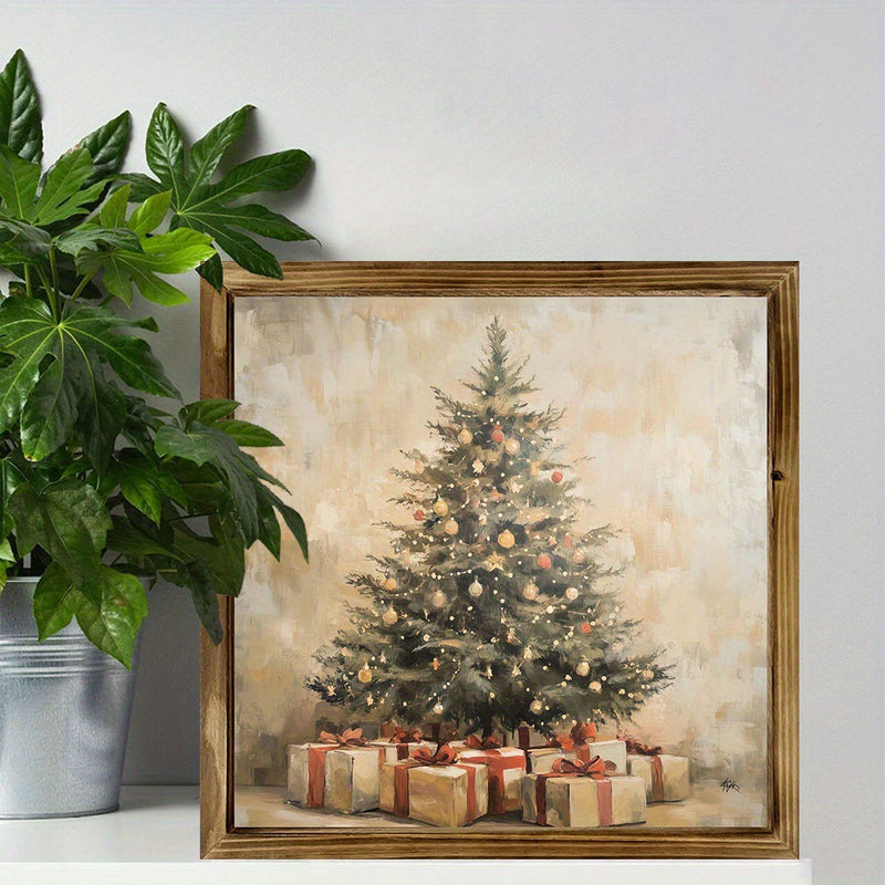 Christmas Gift Double-layer Wooden Photo Frame Home Decoration
