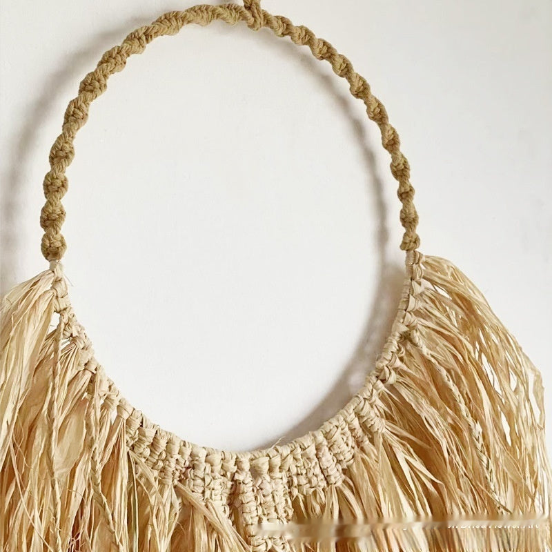 Decoração de Parede em Ráfia Tapeçaria Criativa de Estilo Vintage