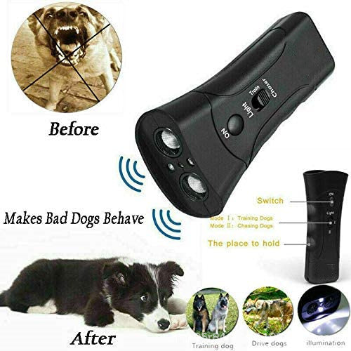 Novo repelente de cães ultrassônico para treinamento de animais de estimação, dispositivos de controle antilatidos 3 em 1, treinador para dissuasão de latidos