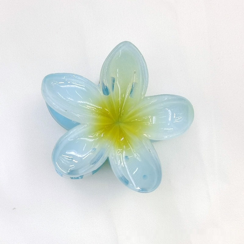 Gancho de Cabelo com Pinça de Ovo e Flor de Bauhinia