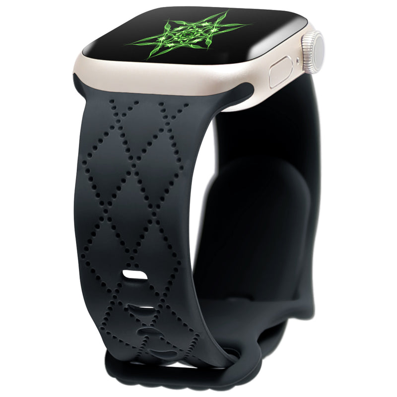 For Watch S9 Texture IwatchS8ULTRAL Silicone Butterfly Buckle Strap