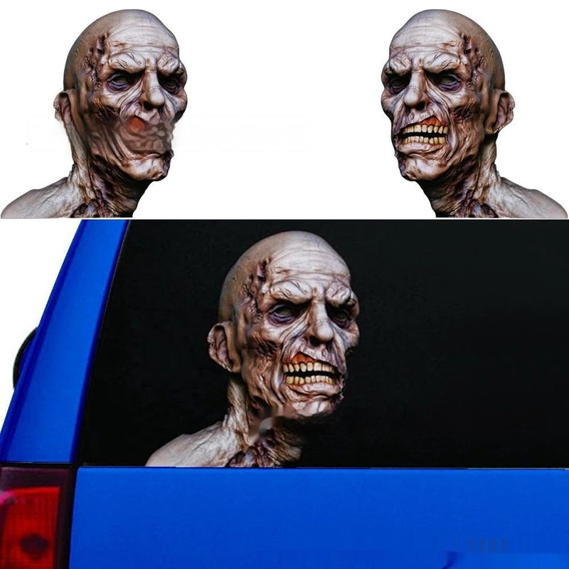 Auto-Fensteraufkleber 3D-Aufkleber Zombie-Vinylaufkleber Horror Halloween