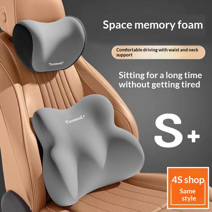 Car Headrest And Lumbar Support Set In Assorted Colors