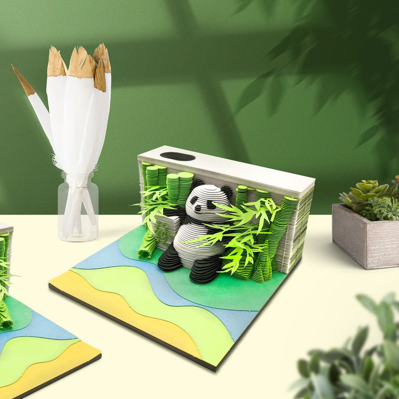 3D Sticky Note Paper Carving Creative Annual Meeting Tear-off Desktop Notepad Ornament
