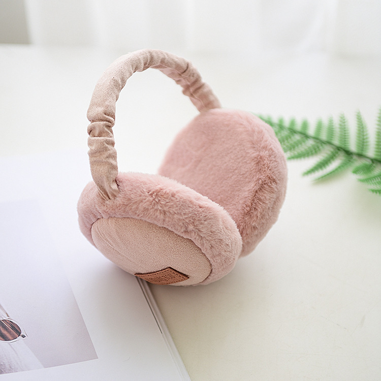Bluetooth-Ohrwärmer-Kopfhörer, warme Plüsch-Ohrwärmer, einfarbig, modisch, faltbar, weich, schlicht, verstellbar, Winter-Accessoires