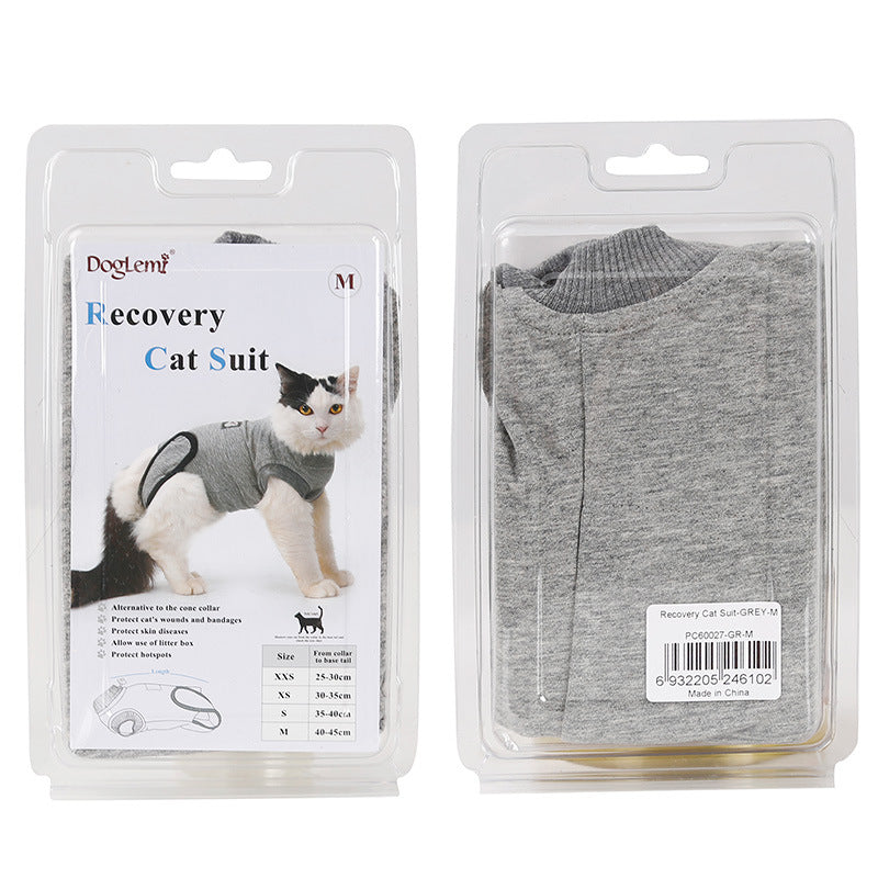 Fato de recuperação pós-cirúrgica para gatos, vestuário de proteção para feridas e esterilização, artigos e acessórios para animais de estimação