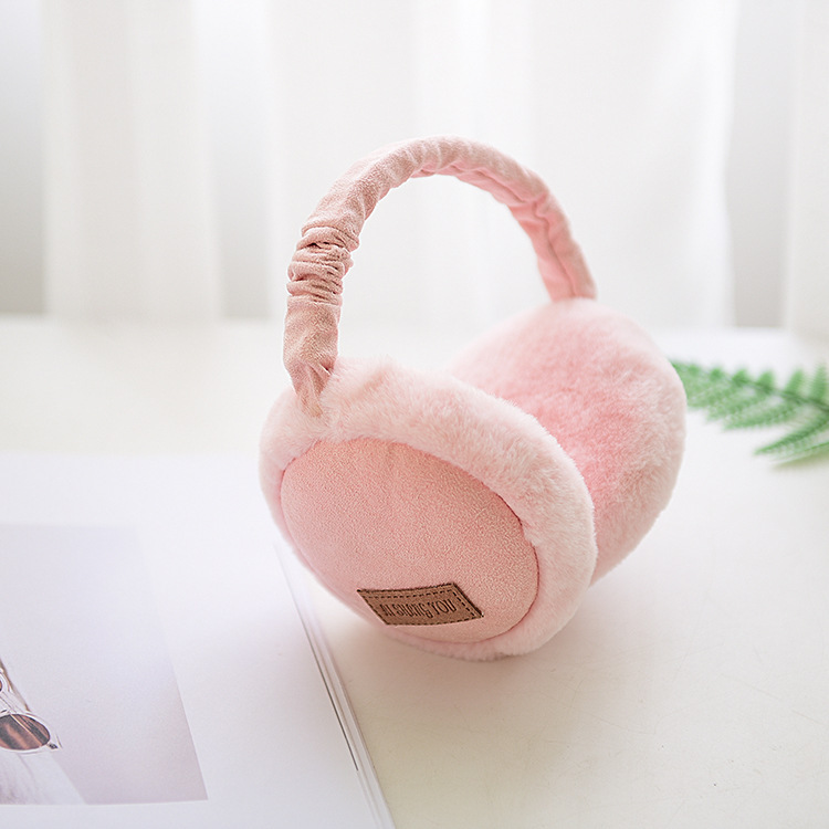 Bluetooth-Ohrwärmer-Kopfhörer, warme Plüsch-Ohrwärmer, einfarbig, modisch, faltbar, weich, schlicht, verstellbar, Winter-Accessoires