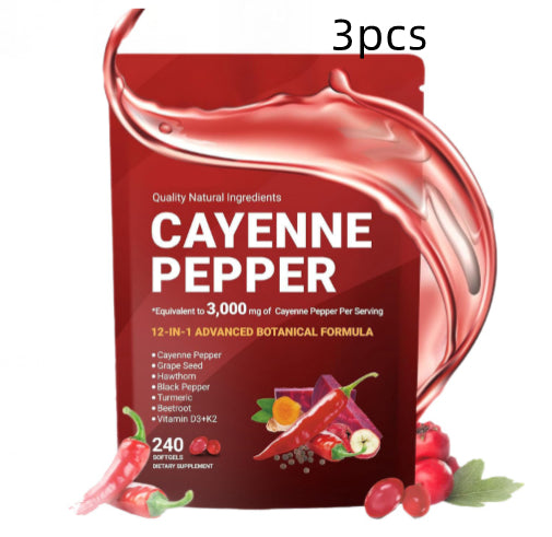Grenzüberschreitende Cayennepfeffer-Vitamin-Softgels, 240 Stück, gefragter Vorrat
