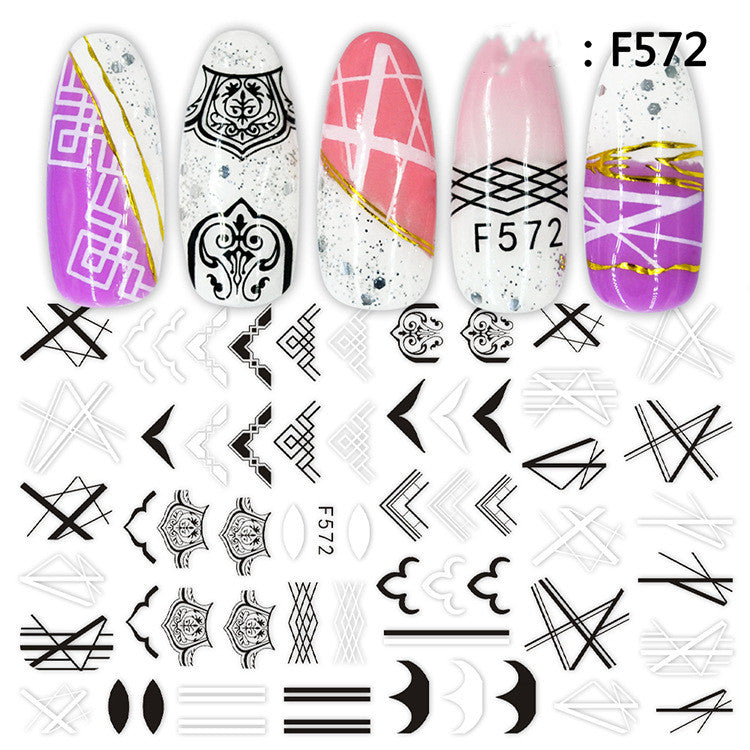 Japanische 3D 5D geprägte Nagelsticker