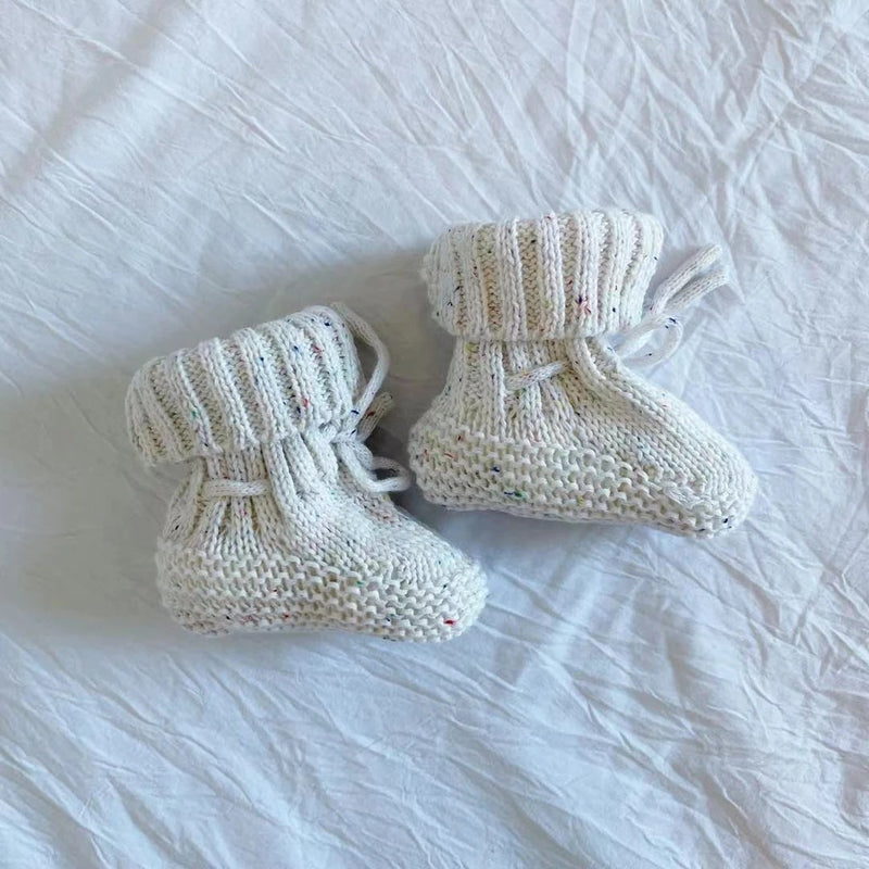 Cotton Newborn Foot Male And Female Baby Knitted Wool Handmade Socks Toddler Socks