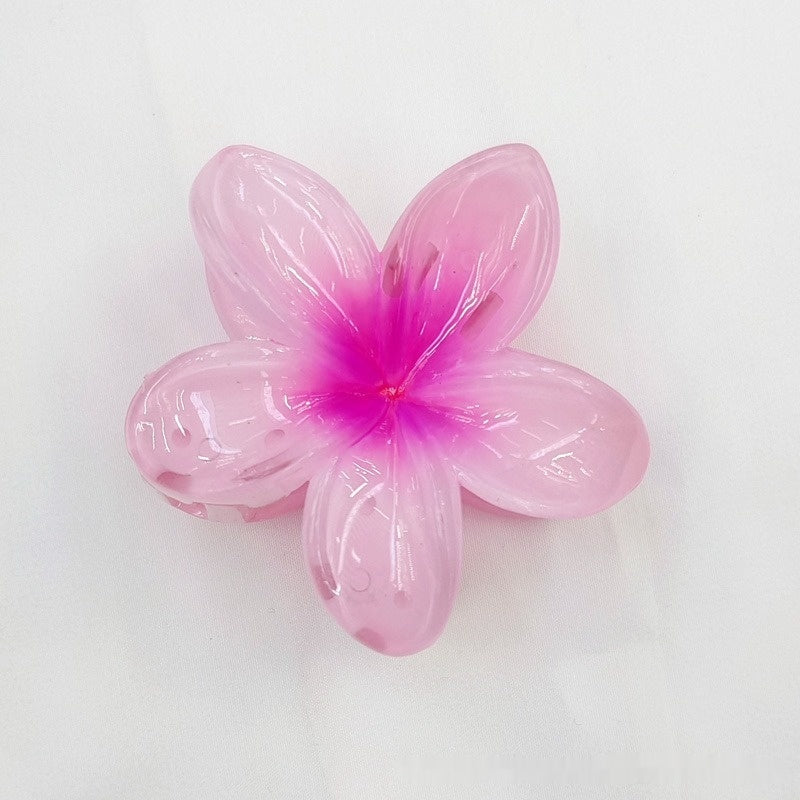 Gancho de Cabelo com Pinça de Ovo e Flor de Bauhinia