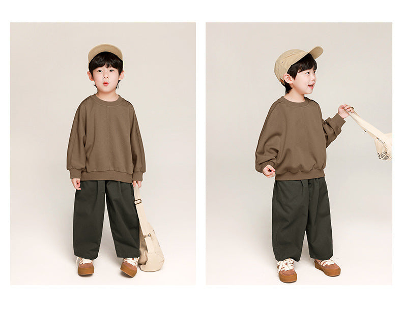Boys' Casual Pants Solid Color Trousers Baggy Pants