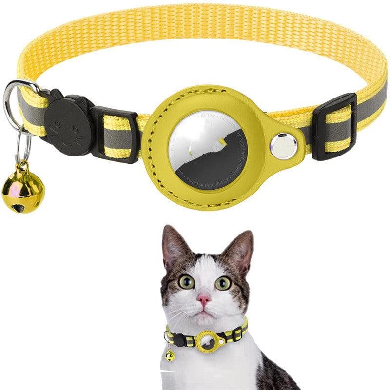 Reflektierendes, wasserdichtes Halsband-Etui für AirTag, AirTag-Schutzhülle, Nylon-Halsband für Katzen, Hunde, Kätzchen und Welpen