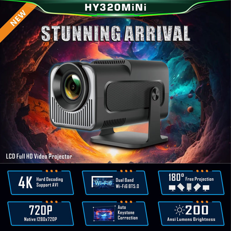 HY320 Mini Projector 720P Android System