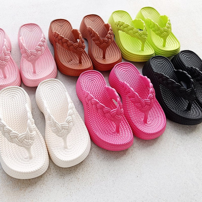 EVA Candy Color Soft Bottom Clip Toe Flip-flops