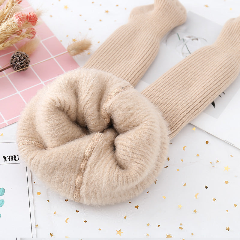 Adicionar collants com forro polar e leggings grossas de outono e inverno para rapaz e rapariga