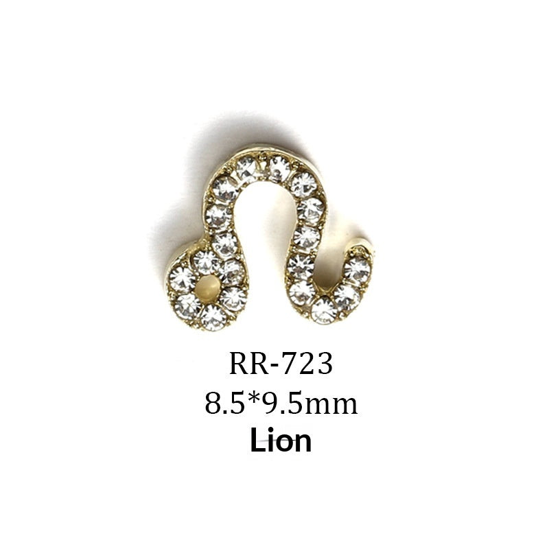 Creative 3D Twelve Zodiac Sign Nail Art Accessories
