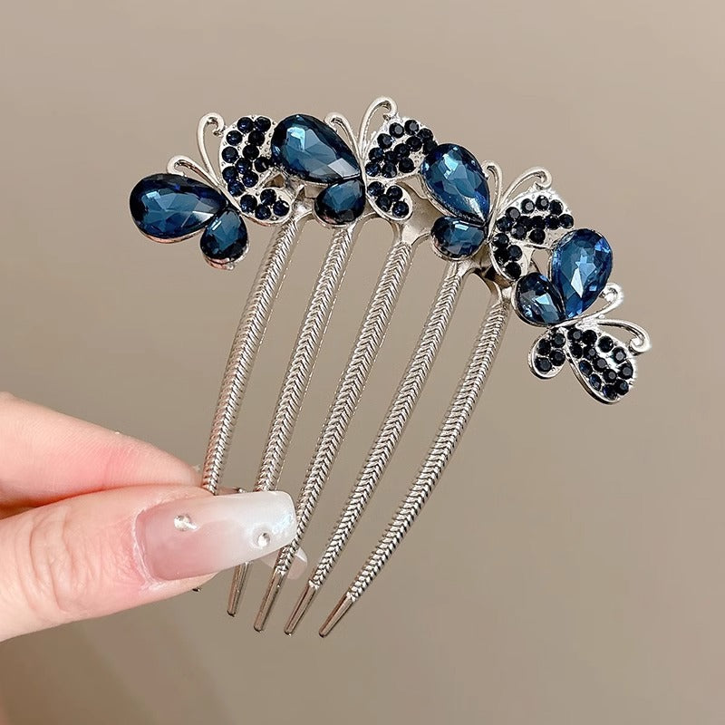 Schmetterlings-Steckkamm mit Strass für Hochsteckfrisuren