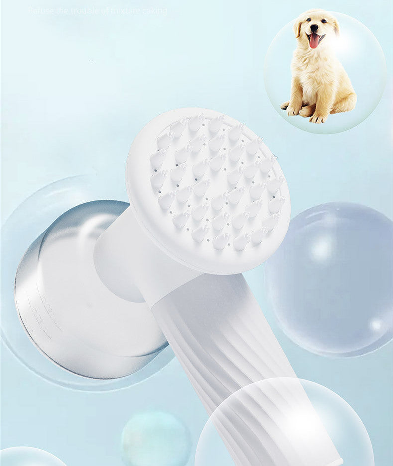 Escova de Banho Automática com Dispensador de Champô para Cão e Gato, Escova Elétrica de Massagem e Limpeza para Animais de Estimação, Pente de Banho para Cão e Gato
