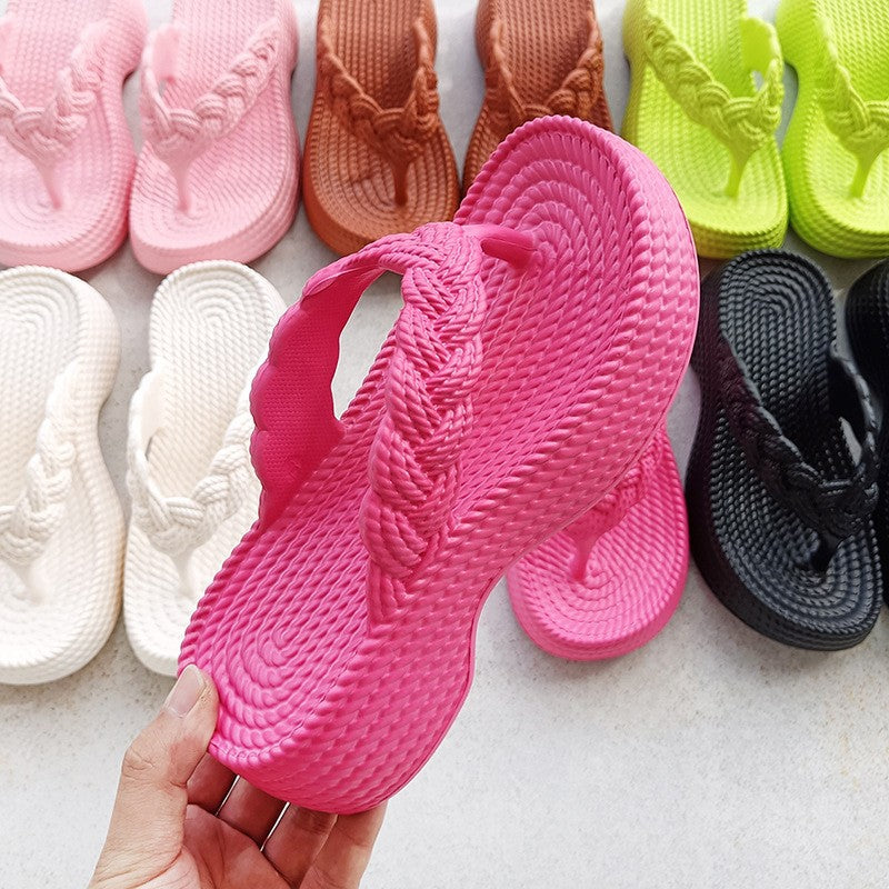 EVA Candy Color Soft Bottom Clip Toe Flip-flops