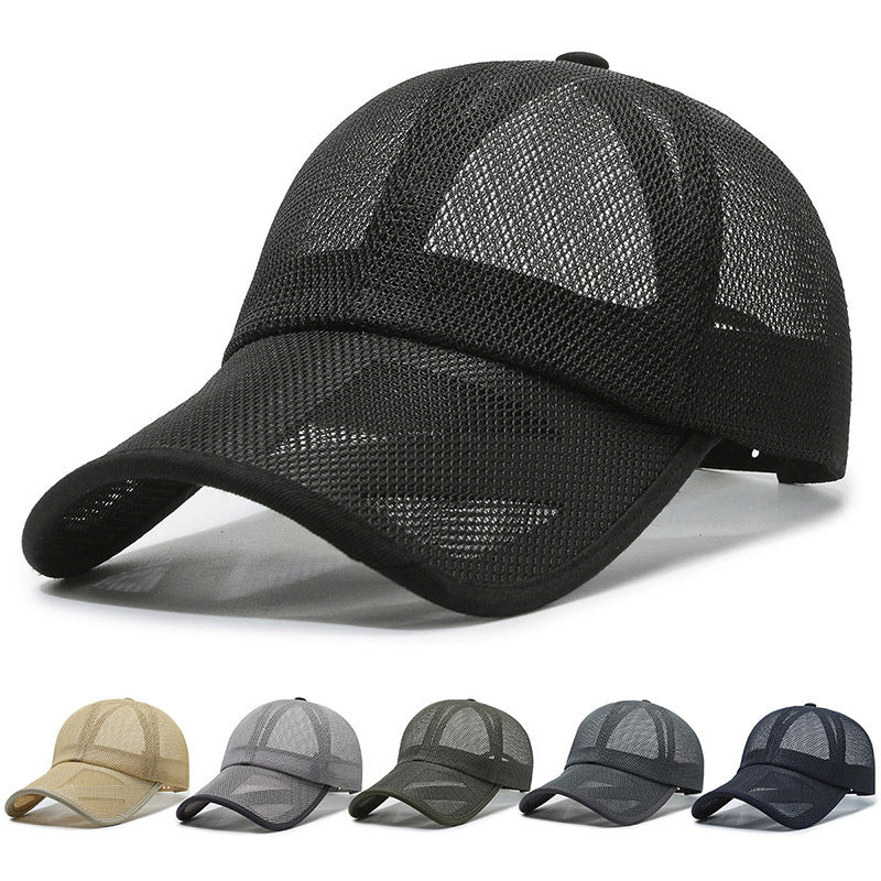 Atmungsaktive Unisex-Baseballkappe aus Netzstoff für Outdoor-Aktivitäten