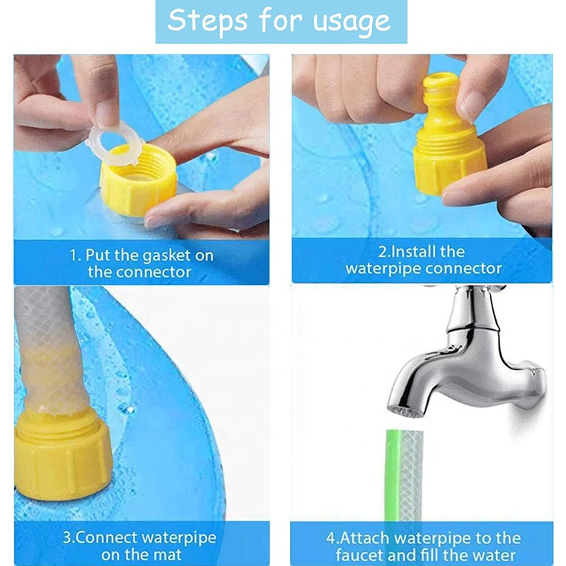 Brinquedo Aspersor para Cão, Tapete de Piscina Antiderrapante para Cães, Almofada de Água para Exterior