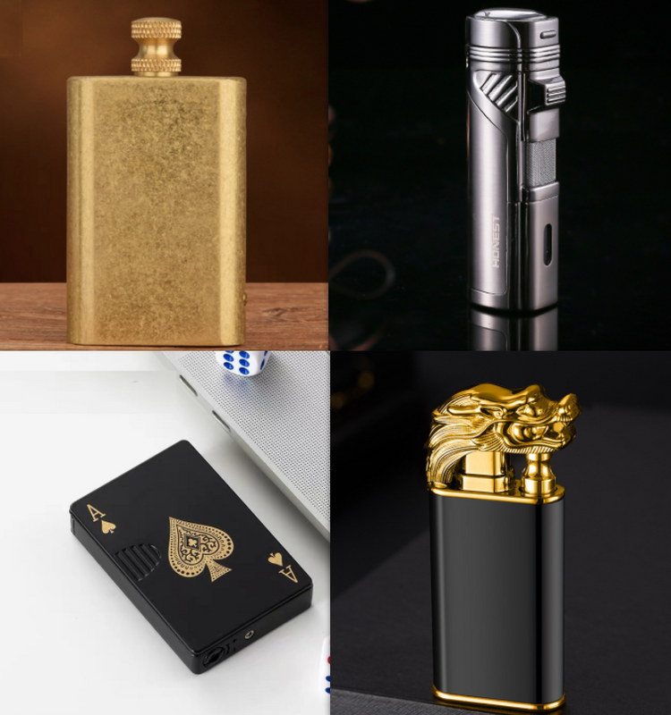 Isqueiro Insuflável Eletrónico À Prova de Vento com Design Criativo de Cartas de Jogar