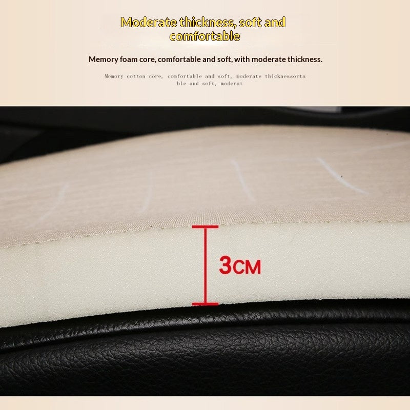 Almofada de assento antiderrapante espessada para carro com espuma viscoelástica
