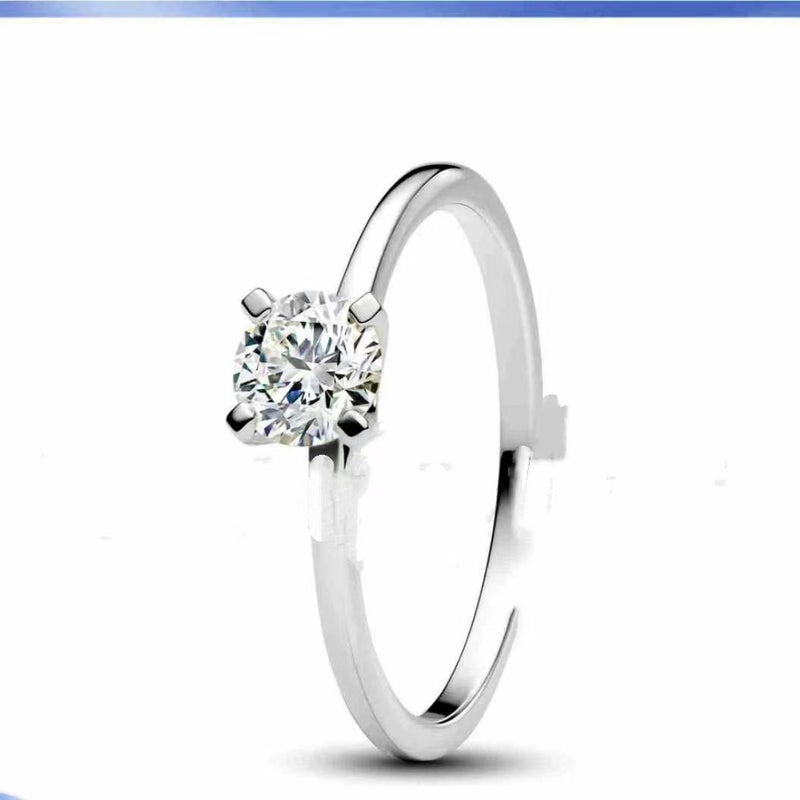 Anel Moissanite de Canto Arredondado Vento Ouro 18K