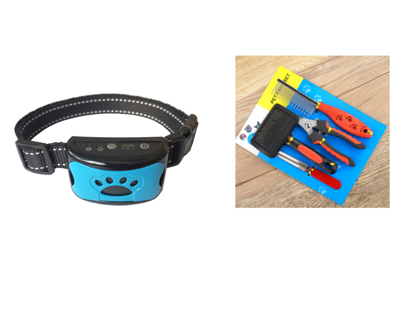 Hundetraining Halsband Wasserdicht Elektrisch Haustier Fernbedienung Wiederaufladbarer Hunde Trainer Bell Stopp Gerät Mit Schock Vibration Ton